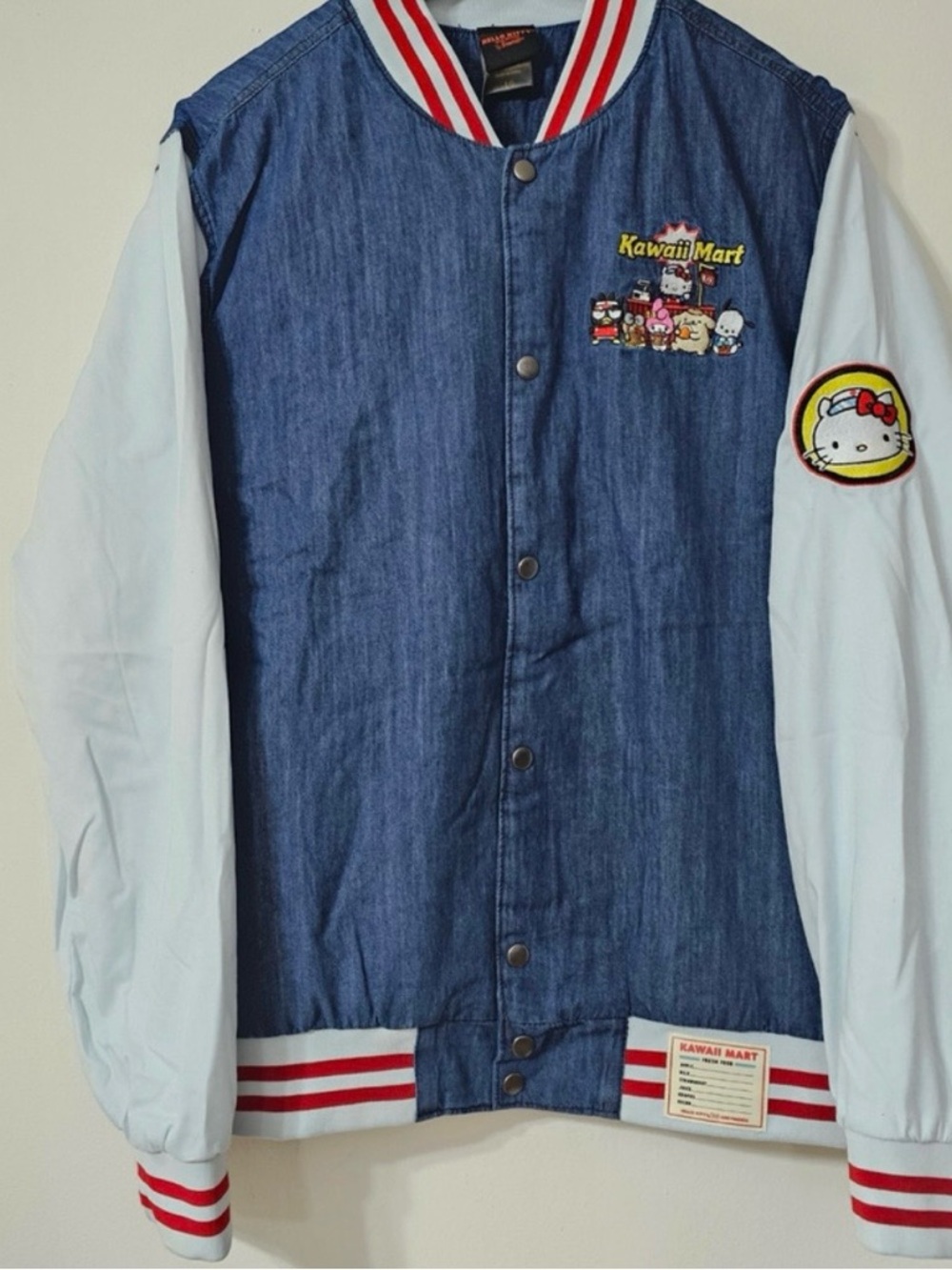 Sanrio Hello Kitty and Friends
Kawaii Mart Denim Varsity Jacket
Unisex